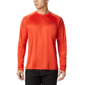 Columbia Fork Stream Long Sleeve, Sudaderas Blancos Para Hombre | 451096-FZM